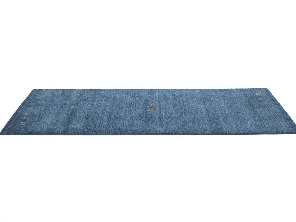 2'6x7'11 Steel Blue Contemporary Tribal 3X8 Gabbeh Runner Rug Modern Wool