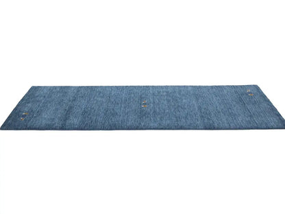 2'6x7'11 Steel Blue Contemporary Tribal 3X8 Gabbeh Runner Rug Modern Wool