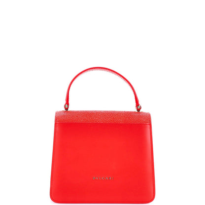 Bvlgari Serpenti Forever Top Handle Bag Leather And Stingray Small