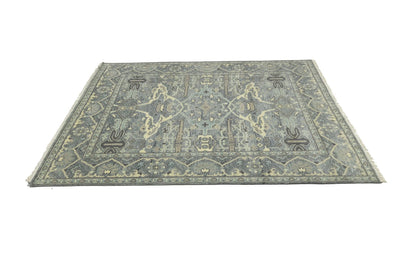 Large Oushak Wool Oriental Rug Muted Floral