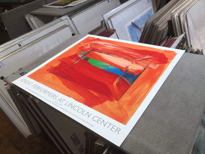 Howard Hodgkin The Sky'S The Limit Signed " Serigraph Abstract Red