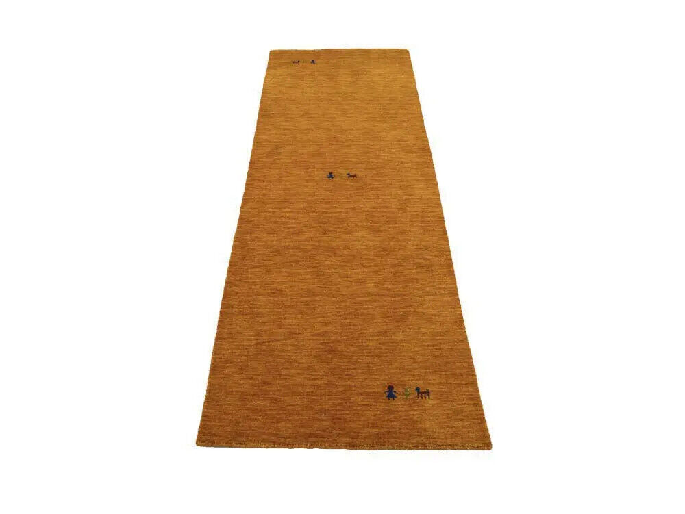 Orange Tribal Pictorial 3X8 Gabbeh Modern Runner