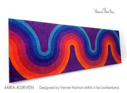 Verner Panton Mira-Kurven Velvet Multi-Color Fabric Board Mid Century 40In