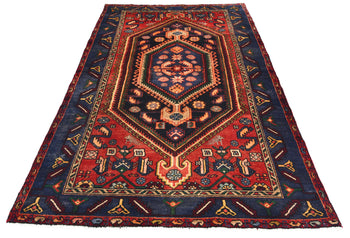 Handmade Vintage Oriental Rug Tribal Geometric