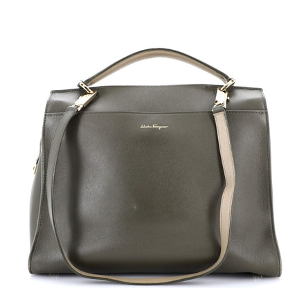 Salvatore Ferragamo Jet Set Top Handle Bag Leather Large