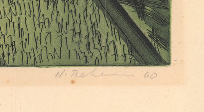 BERNARD BUFFET Ebb and Flow SIGNED 20.75" x 25" Etching 1960