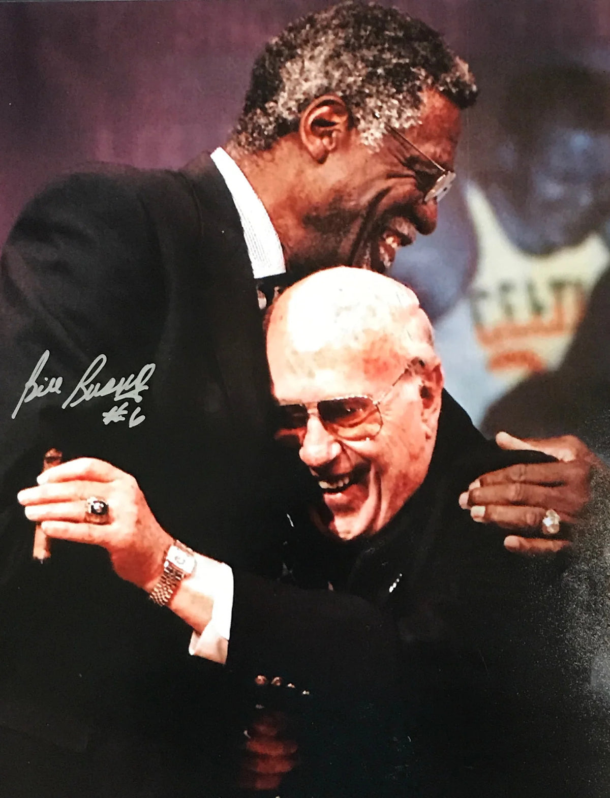 Autographed 16x20 Basketball Photo by Bill Russell
