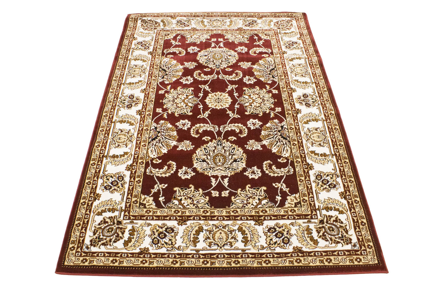 Vintage Style Red Floral Classic Oriental 4X6 Machine-Made Rug Entryway Carpet
