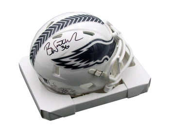 Brian Westbrook Signed Eagles 2024 Salute To Service Mini Helmet Beckett 193082