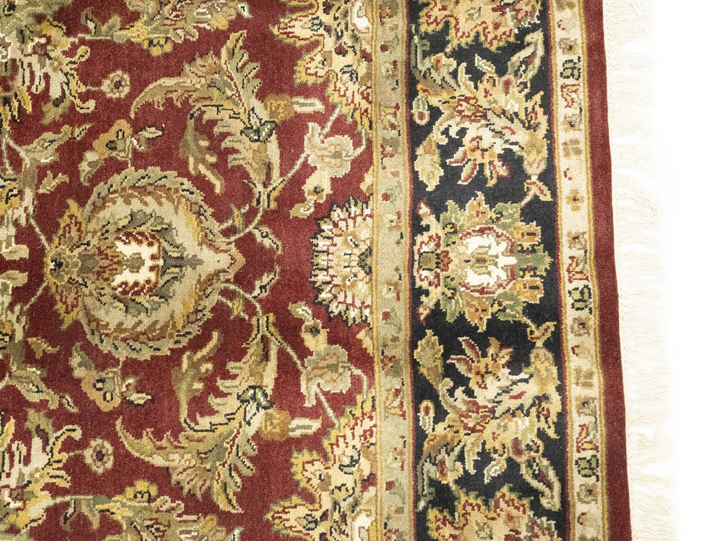 Handmade 6X9 Agra Jaipur Floral Oriental Rug Thick Pile Home Decor Carpet