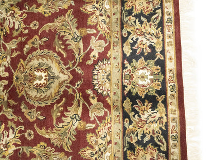 Handmade 6X9 Agra Jaipur Floral Oriental Rug Thick Pile Home Decor Carpet