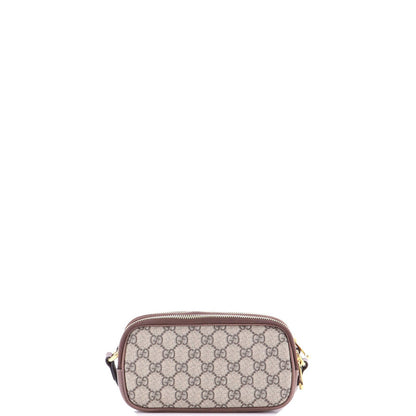 Gucci Ophidia Triple Zip Crossbody Bag Gg Coated Canvas Mini