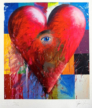 Jim Dine Lithograph Certified Coa Signed In Pen