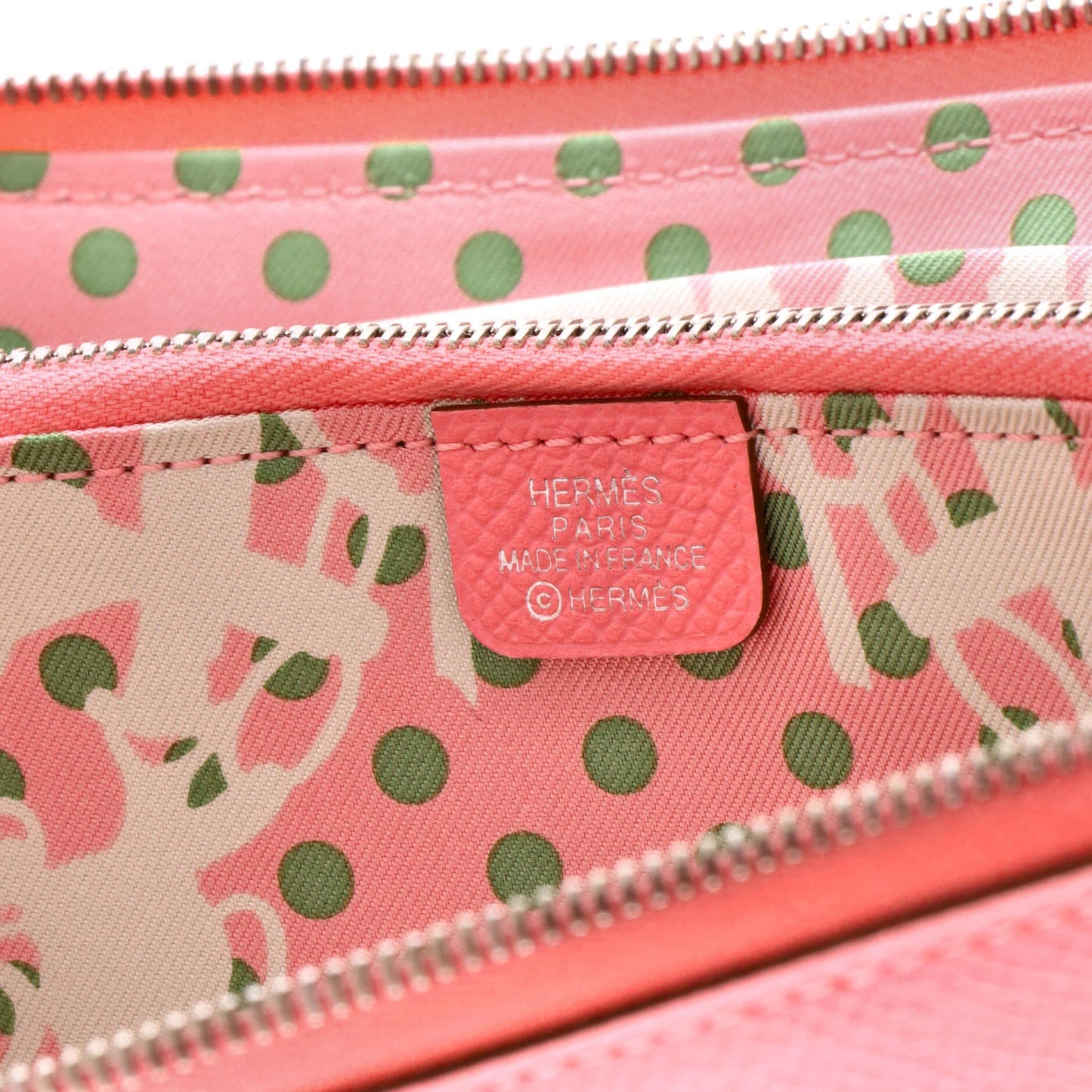 Hermes Azap Zip Around Wallet Silk'In Epsom Long