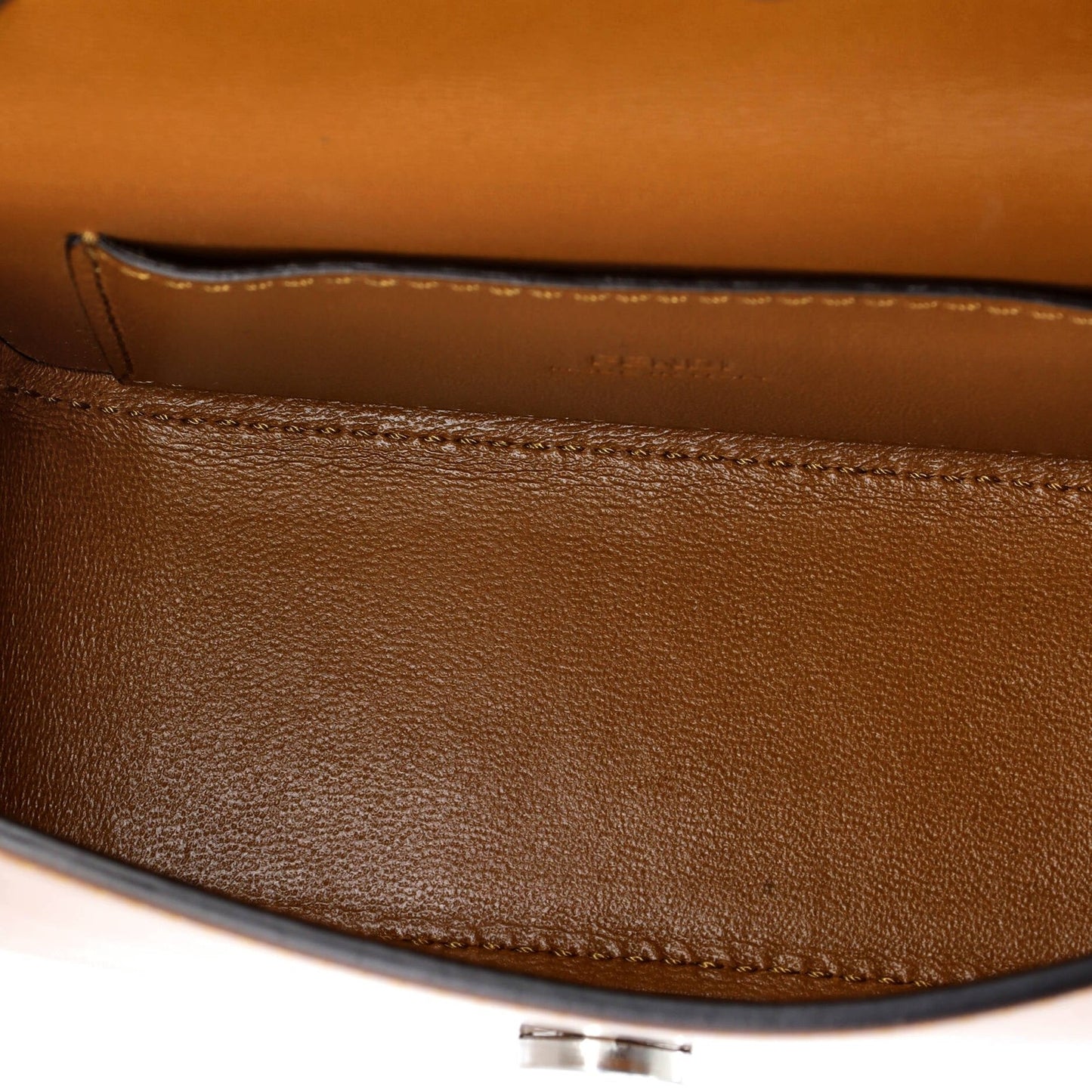 Fendi Ff Chain Clutch Bag Leather Nano