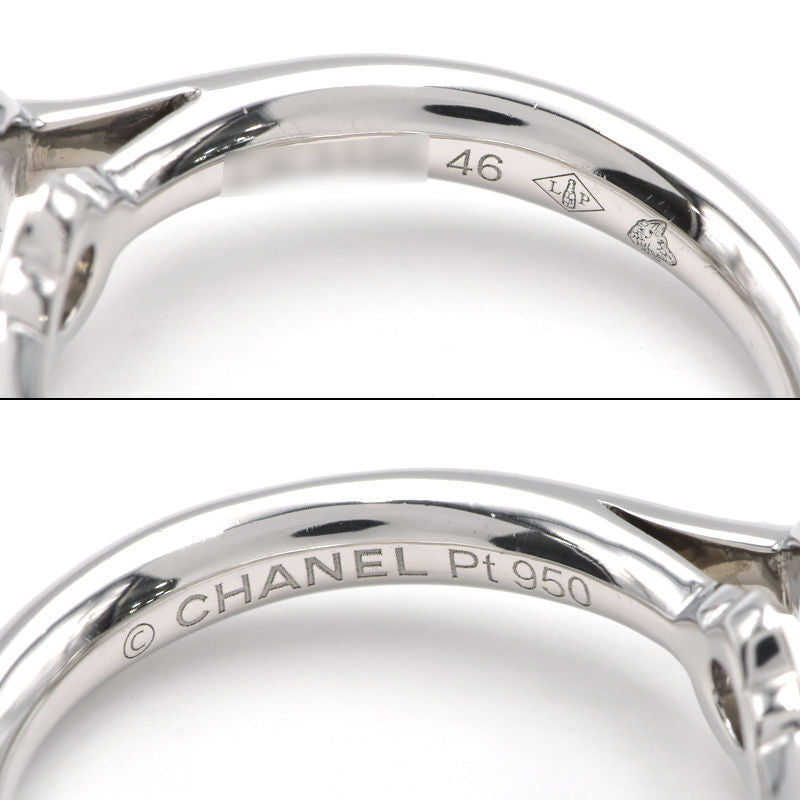 Chanel Camellia Ring Diamond Pt950 Us#3.25