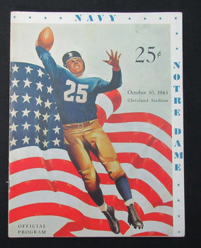 10/30/1943 Navy Vs. Notre Dame College Program