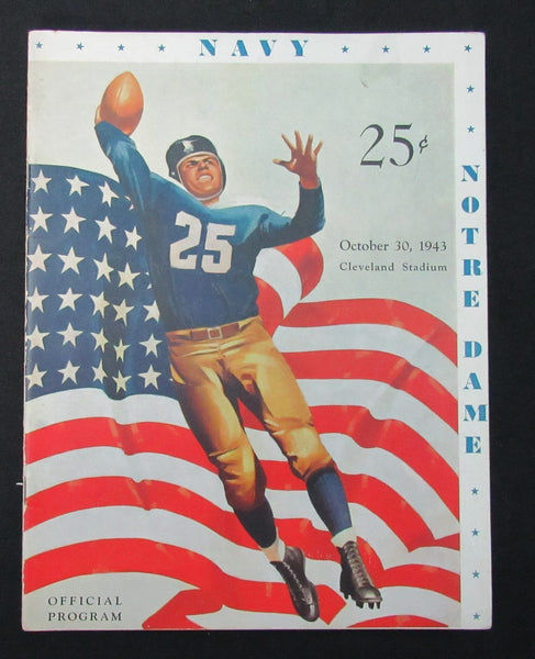 10/30/1943 Navy Vs. Notre Dame College Program