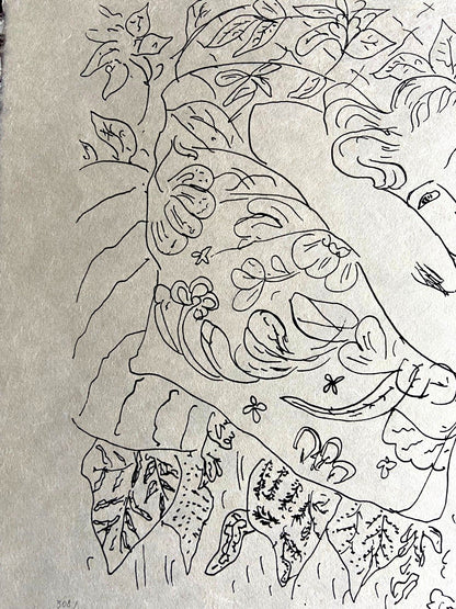 Henri Matisse Lithograph Hand Made Contract Hand