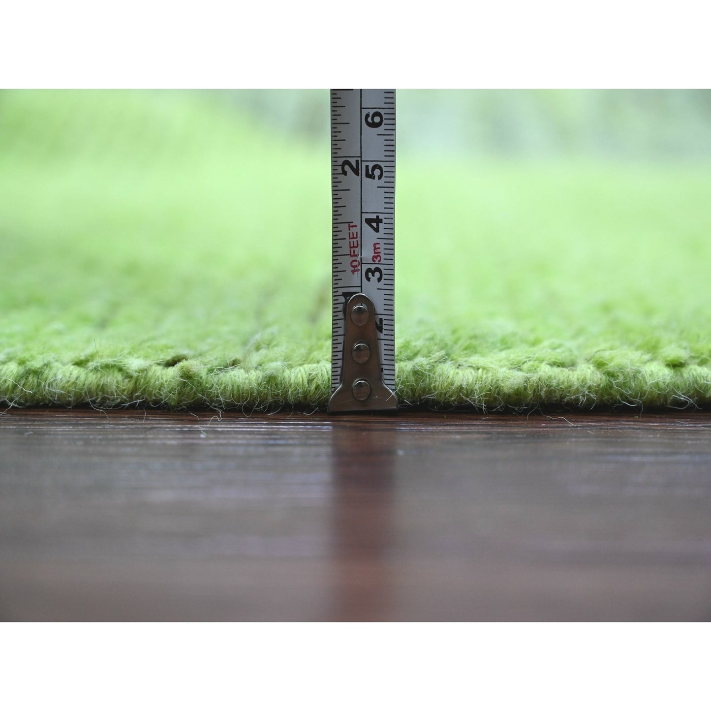 11'7"X14'8" Green Modern Swedish Design And Weave Wool Hand Knotted Rug