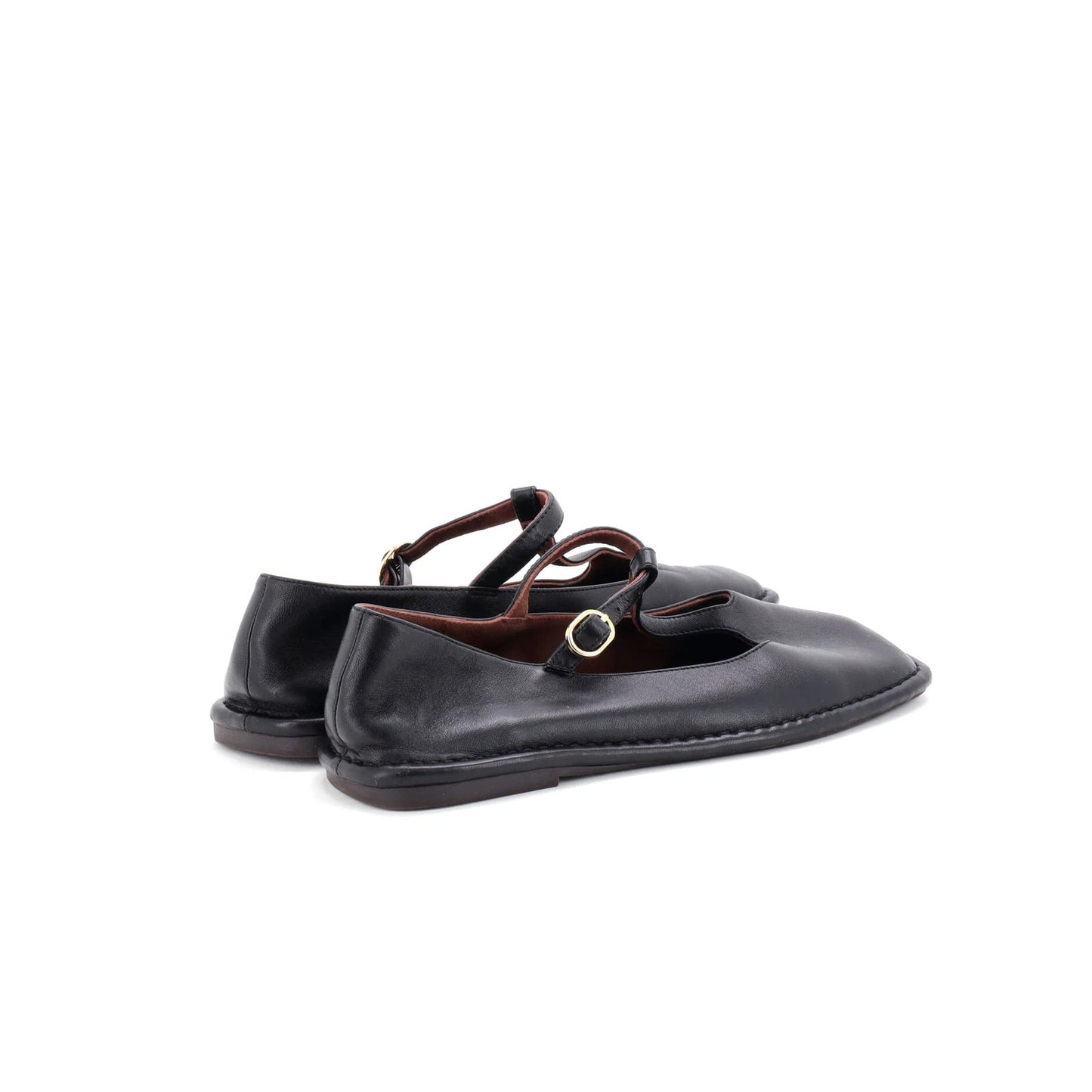 The Row Women'S Square T-Strap Flats Leather