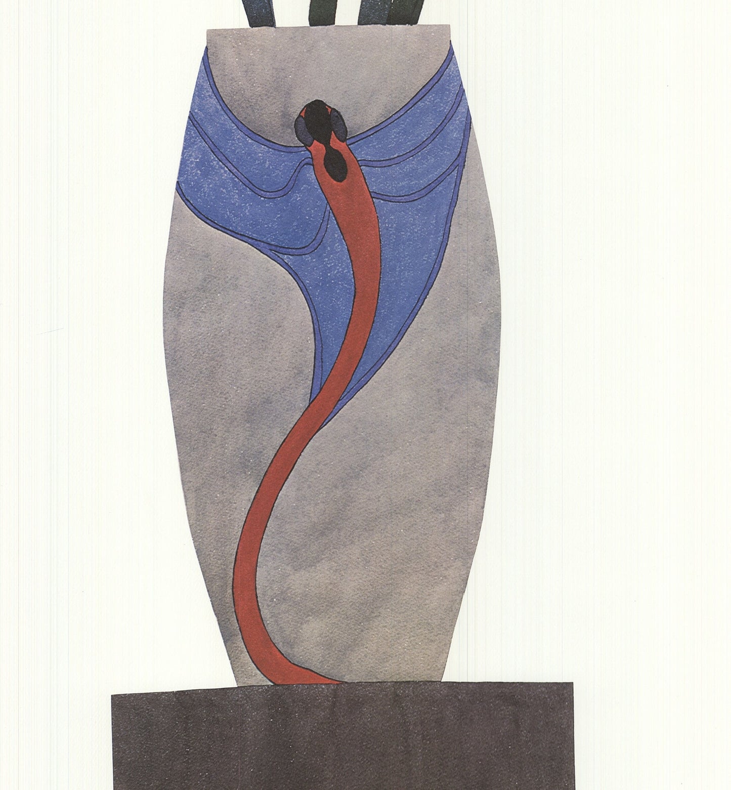 Ed Baynard Flowers In Vase On Black Stand " Poster Contemporary