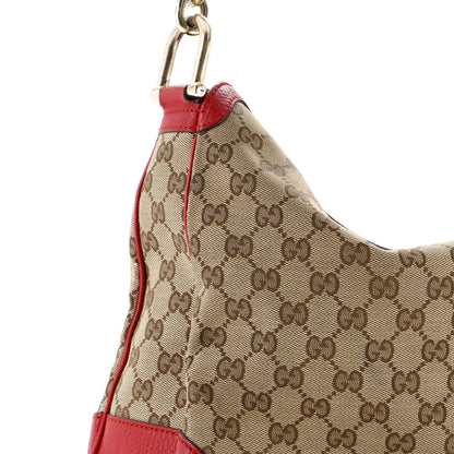 Gucci Diana Bamboo Shoulder Bag Gg Canvas Medium