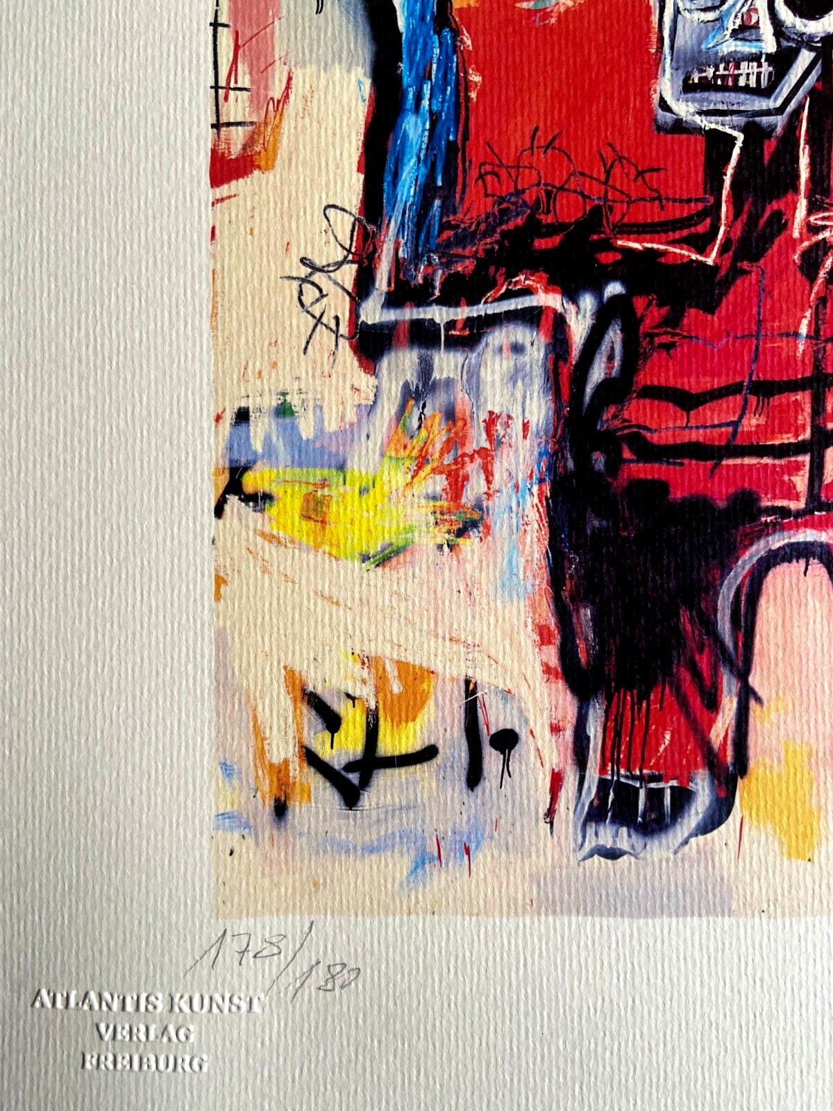 Jean Michel Basquiat Lithograph Coa Signed Numbered In Pencil