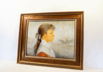 Guy Seradour (1922-2007) Original Oil Painting On Canvas Signed Framed - Woman