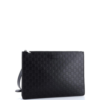 Gucci Zip Messenger Bag Guccissima Leather Large