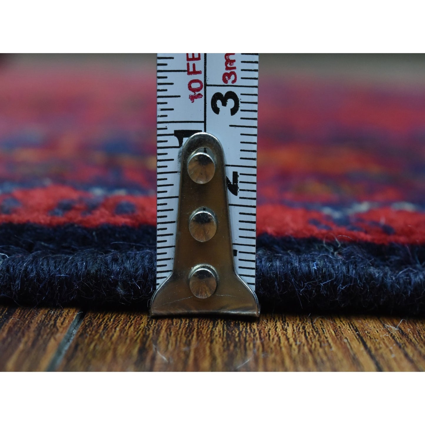 3'4"X4'9" Red Afghan Khamyab Soft And Shiny Wool Hand Knotted Rug