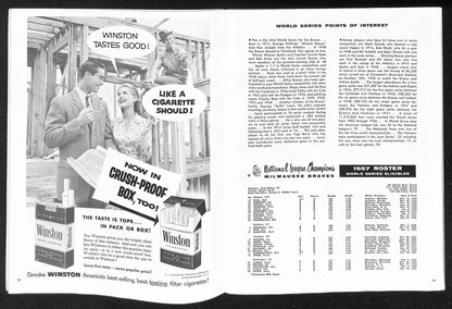 1957 World Series Program Milwaukee Braves Vs.