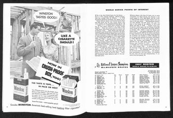 1957 World Series Program Milwaukee Braves Vs.