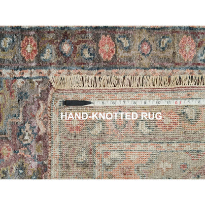 2'8"X23'10" Sangria Red Hand Knotted Wool Heris Revival Xl Runner Rug