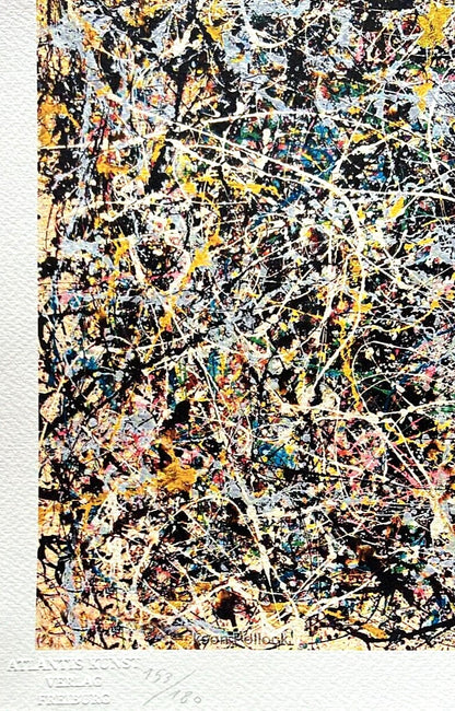 Jackson Pollock Action Painting Coa Signed