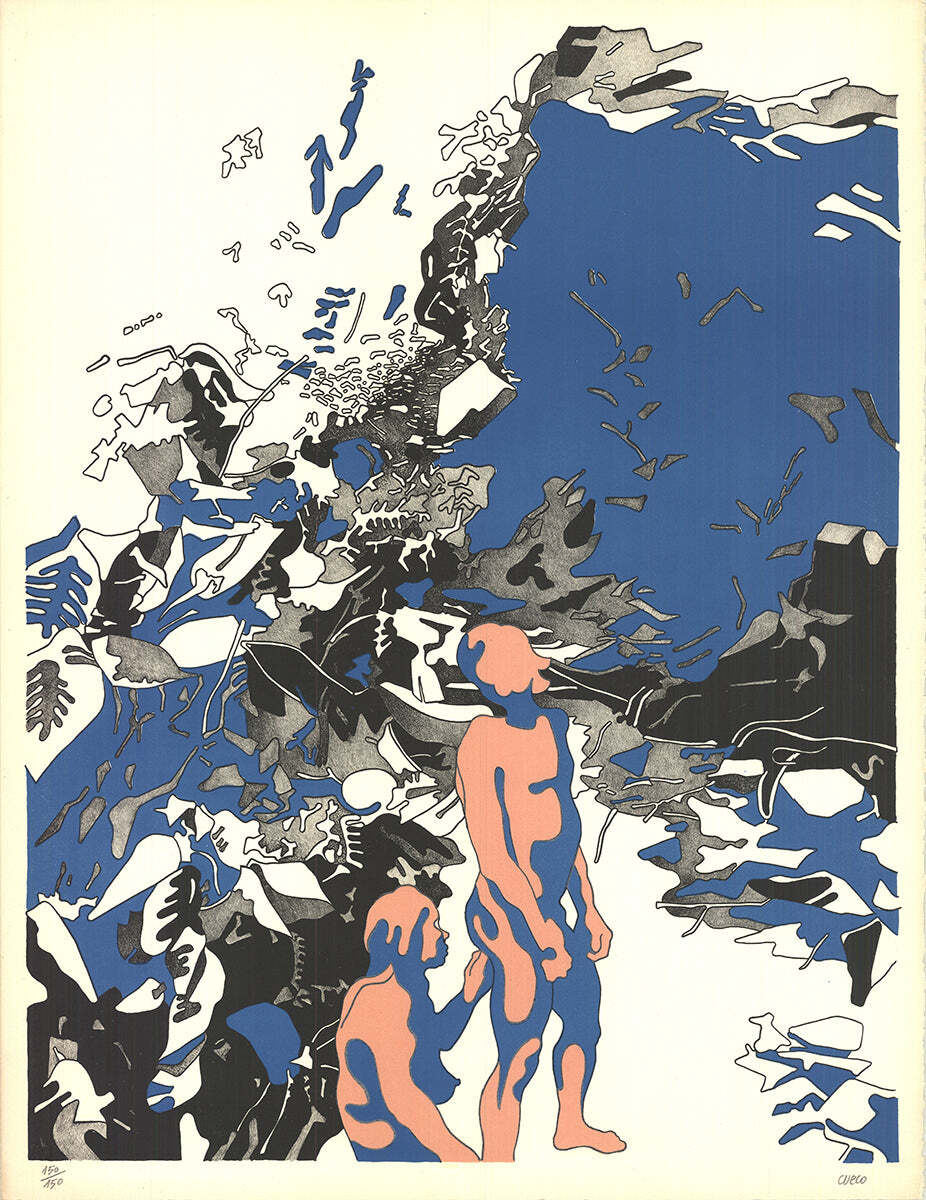 Henri Cueco Untitled Signed " Lithograph Contemporary