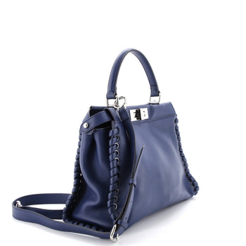 Fendi Peekaboo Bag Whipstitch Leather Regular