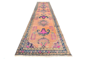 Distressed Tribal Oriental Runner Rug Handmade