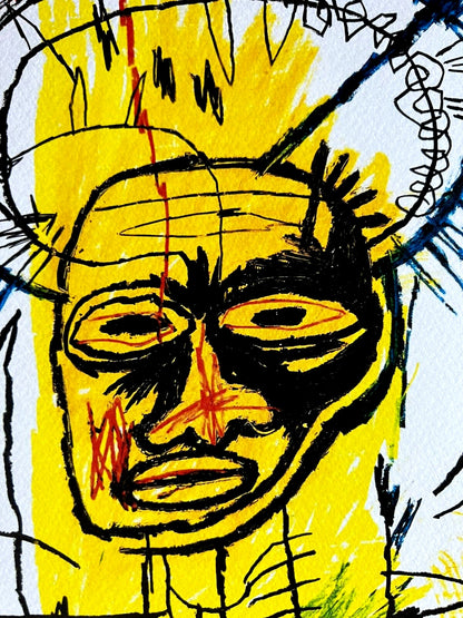Jean M Basquiat Lithograph "Santo" Coa Signed Numbered By Hand