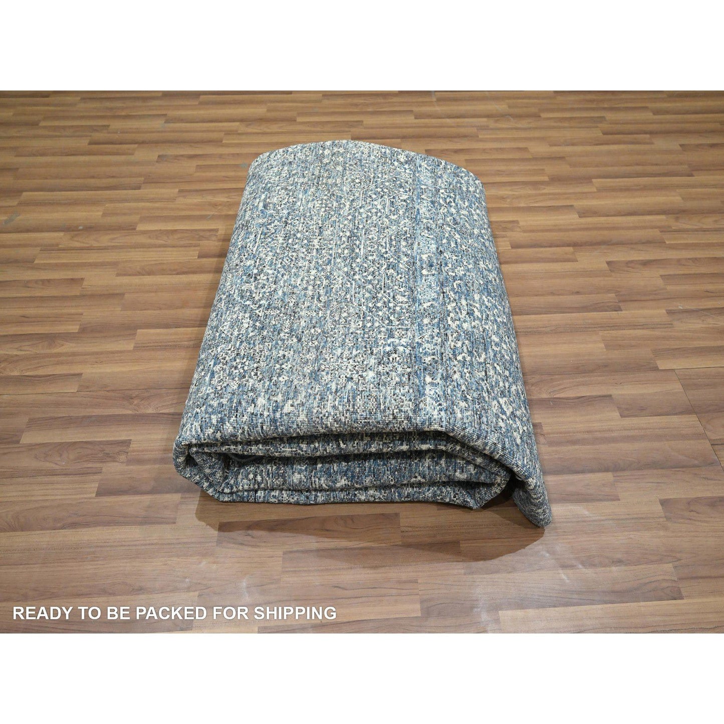 8'X10'4" Blue Mamluk Design 14Th Century Influence Hand Knotted Wool Rug