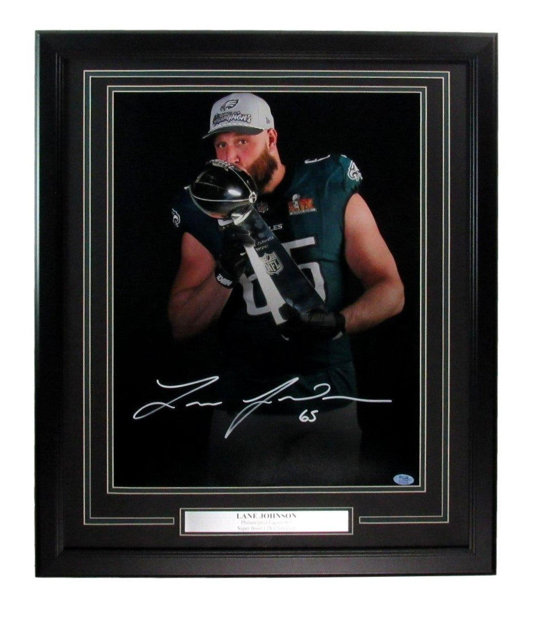 Lane Johnson Signed/Auto 16X20 Photo Philadelphia Eagles Framed Psa/Dna 195527