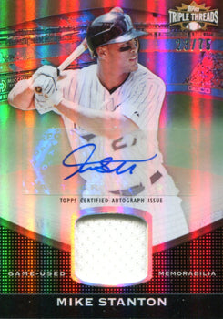 Mike Stanton Autographed Topps Triple Threads Card #23/75