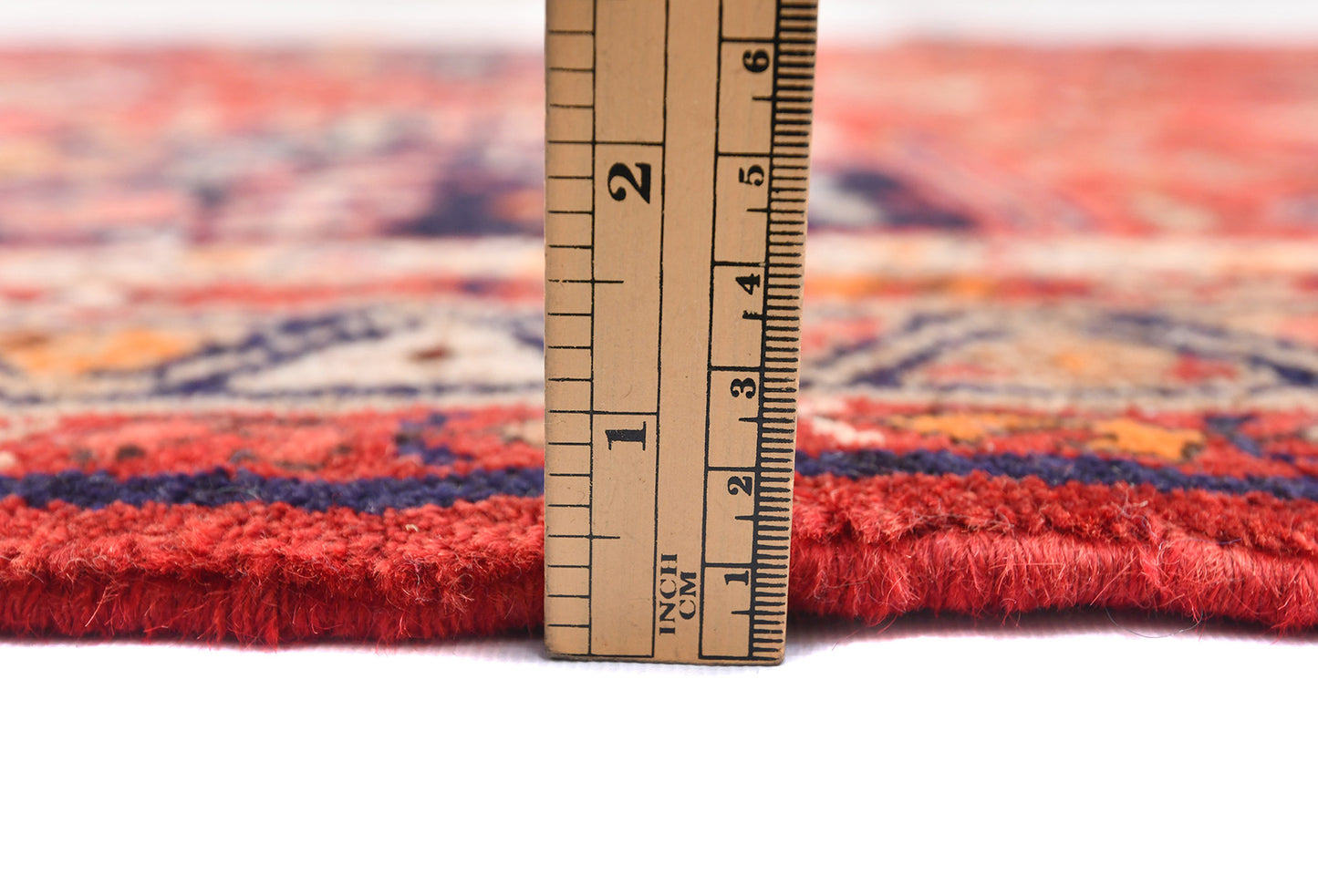 Muted Red Tribal Floral Design Oriental Rug