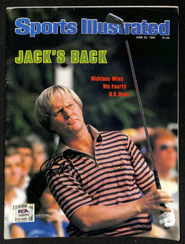 Jack Nicklaus Signed 6/23/1980 Sports Illustrated Magazine Nolabel Psa/Dna