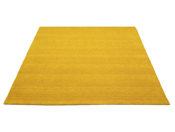 Marigold Solid Design Hand-Loomed 8X8 Gabbeh Wool