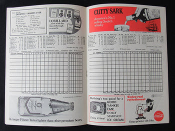 1969 Yankees Vs. Oakland A'S Scorecard & Program
