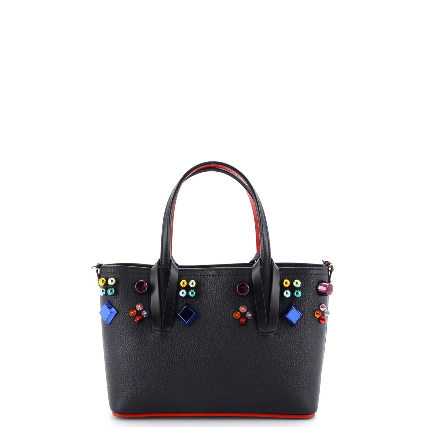 Christian Louboutin Cabata East West Tote Embellished Leather Mini