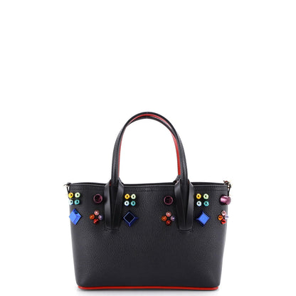Christian Louboutin Cabata East West Tote Embellished Leather Mini