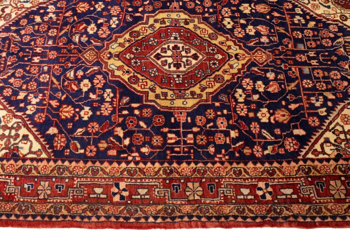 Vintage Purple-Navy Floral Style Rug Tribal