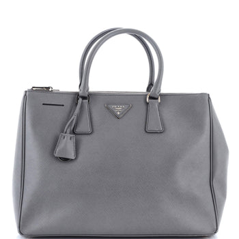 Prada Double Zip Lux Tote Saffiano Leather Medium